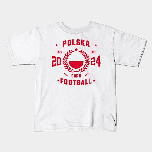 Polska Euro Football Fan Kids T-Shirt by Kicosh